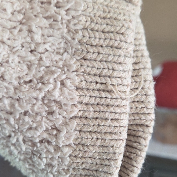 Aerie Cream Zip-Up Sweater Unisex - Picture 4 of 5